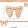thumbnail image 2 of Champagne Tie Oversized Ties Satin Silk Soft Smooth Long Tail Adjustable Pre Tied Plain Formal Bowties for Tuxedo Banquets Party Wedding Graduation Wear Adults Gift Clothes Supplies, 2 of 7