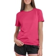 thumbnail image 2 of Women's Short Sleeve T-Shirts UPF 50+ UV Protection Quick Dry Shirts for Workout Hiking Running Rash Guard Tops Hot Pink XL, 2 of 5