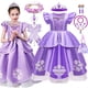 thumbnail image 2 of Vestido de Sofía para niña, disfraz de princesa para fiesta de cumpleaños, púrpura, Sophia, Cosplay de Halloween para bebé, ropa de lujo Fivean unisex, 2 of 2