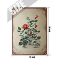 thumbnail image 5 of Metal Tin Retro Sign Vintage Flowers Art Print Poster Red Rose Floral Nature Plants Kitchen Garden Home Wall Decor for Bars,Restaurants,Cafes Pubs Housewarming Gift 12x16 Inches, 5 of 6