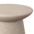 thumbnail image 6 of Hollie 18" Modern Drum Indoor/Outdoor Accent Table Pedestal, Light Brown Frosted, 6 of 8