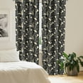 thumbnail image 3 of Ambesonne Art Nouveau Window Curtains, Mother Nature Blossoms, Each 28" W x 84" L, Black Ivory, 3 of 5