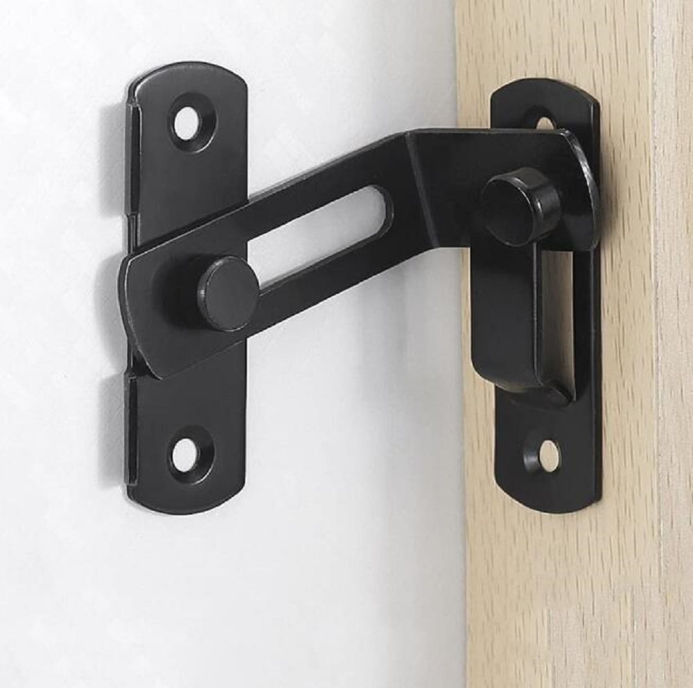 Black large 90 degree stainless steel latch large special door lock
