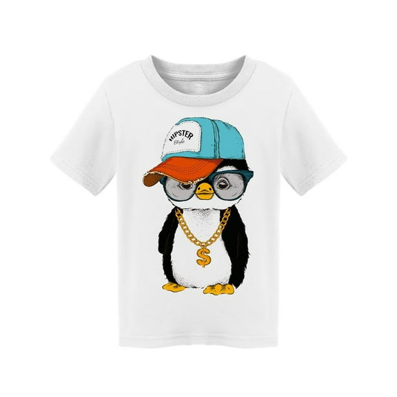 Penguin In Hip-hop Hat  T-Shirt Toddler -Image by Shutterstock,  2 Toddler