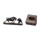 thumbnail image 5 of Figura de pelea de toros y , adornos, estatua de escritorio, escultura de toro, caja de pañuelos, construcción de resina y madera, adecuada para e, 5 of 8
