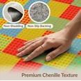thumbnail image 6 of ODIKA Whimsical Funky Patchwork Squares Multicolor Alternating Maximalist for Bedroom, Nursery, RV, Pet Friendly & Kids Safe Bedside, 6 of 7
