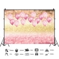 thumbnail image 4 of EeaseCA 1pc Photography Backdrop Background Cloth Balloon Facula Pattern for Decor (Pink), 4 of 7