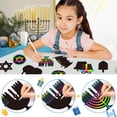 thumbnail image 3 of Art Craft Kit BeYuMi 64 tarjetas rasca y gana con forma de arcoíris de Hanukkah, 3 of 6