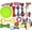 Multicolour, variant on Chew Toy Natural Rubber chew Toy for Interactive Play Toy Ball Rope Rubber Value Set for Small to Medium Breed Dog mutt Puppy