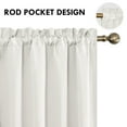 thumbnail image 2 of DWCN Blackout Curtains Thermal Insulated, Energy Saving & Noise Reducing Bedroom and Living Room Curtains, Ivory, W 52x L 54 Inch, Set of 2 Rod Pocket Curtain Panels, 2 of 7