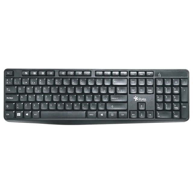 Teclado inalámbrico Stylos STPTEC4B, USB. Color Negro. Stylos STPTEC4B