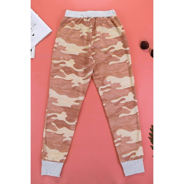 Pantalon camouflage femme orange hotsell