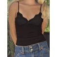 thumbnail image 4 of Tops for Women Sexy- Tank Tops - Y2K Bralette Spaghetti Strap Undershirts Slim Going Out Top Black S, 4 of 6