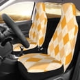 thumbnail image 4 of LNWH Car Seat Covers, Argyle Pattern Orange Pattern Car Interior Seat Covers - Universal Fit Most Cars, SUV, Trucks, 2pcs Car Seat Protectors, 4 of 8