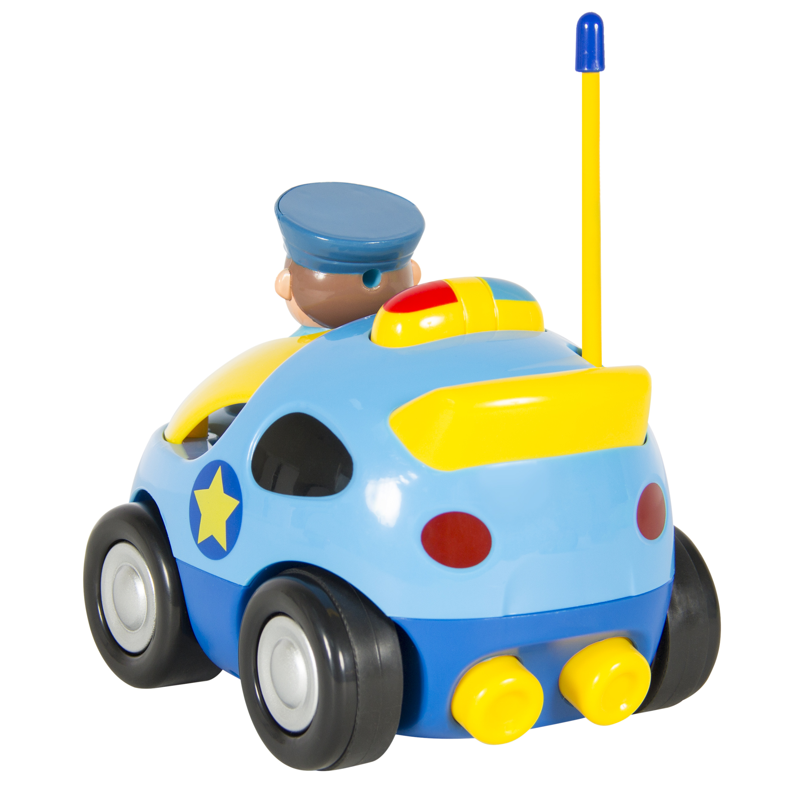 Best Choice Products 2-Channel Beginners Kids Remote Control Cartoon Police Car - Blue/Yellow - image 3 of 5