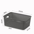 thumbnail image 4 of Tuvgenk Small Toy Storage Baskets Decor Plastic with Handle Basket Organizer Color Plastic Space Saving Stackable for Office Shelves, Desks & Drawers, 4 of 5