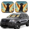 thumbnail image 1 of Saiise Golden Cloud Winged Dog for Foldable Car Sun Shades (2-Pack) Offer Sun Protection with an Easy-fold Design for Convenient Windshield Shading-Small, 1 of 6