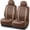 Brown, variant on Road Comforts Sport Car Seat Covers Set, Leather Front Seat Protectors, Breathable Comfortable Auto Seat Covers, Anti-Slip Universal Fit for Cars, SUVs & Trucks, Beige