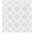 thumbnail image 3 of Ambesonne Grey Shower Curtain, Sketchy Geometric Design, 69"Wx75"L, White, 3 of 3