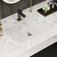 thumbnail image 6 of 39.4'' Wall Mounted Bathroom Vanity with Ceramic Sink, Floating Vanity with 2 Soft Close Drawers and Slate Top, for Bathroom, White and Black, 6 of 9
