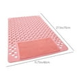 thumbnail image 3 of Mecorevxz Square Shower Mat,15.75x 27.56 Inch Non Slip Bath Mat for Tub, Soft PVC Bathtub Mats with Drain Holes,Quick Drying Bathroom Stall Floor Mat,Bathroom Accessories Without Suction Cup,Pink, 3 of 7