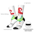 thumbnail image 4 of Logiee Hello Summer Gnome 2 Print Adult Socks for Men & Women,Calf Socks, Ankle Socks,Boots Socks,Breathable Casual Sock,Unisex Crew Socks, 4 of 6