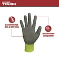 thumbnail image 3 of Hyper Tough Hi-Visibility Glove, Polyester Coating, Neon Green, Size Large, 3 Pairs, 3 of 10