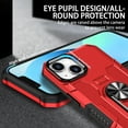 thumbnail image 5 of Compatible for iPhone 15 Case with Kickstand & Slide Camera Cover, Built-in 360° Rotate Ring Stand Magnetic Car Military Grade Shockproof Phone Cover Case for iPhone 15,Red, 5 of 8