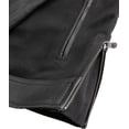 thumbnail image 5 of First Mfg Co - Daredevil - Men's Motorcycle Biker Riding Black Twill, Leather Jacket - 3X Large - Armor Pocket Reflective Piping, 5 of 5