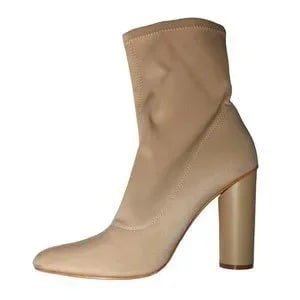 Nude kitten heel boots online