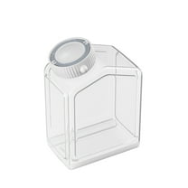 Bfogop Rice Storage Container, Airtight Cereal Flour Dispenser with Pouring Spout & Measuring Cup, Kitchen Plastic Clear Dry Food Storage Bin for Grain Oatmeal Snacks Pet Dog Food 1.3L