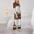 thumbnail image 4 of Kll Coffee Cafe Cup Print Women'S Long Sleeve Pajamas With Pants Sleepwear Loungewear 2 Set-Xx-Large, 4 of 9