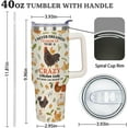 thumbnail image 6 of 40 oz Chicken Cup Tumbler with Handle Lid and Straw, Chicken Themed Lover Gifts for Women, Cute Tumblers for Women, 6 of 6