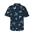 thumbnail image 3 of Fotbe Beautiful Butterflies Hawaiian Shirt for Men Unisex Summer Beach Casual Short Sleeve Cotton Linen Button Down Shirts-Medium, 3 of 9