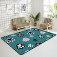 thumbnail image 4 of FREEAM Soft Rug Large Area Rugs, Colored Dog Prints Green Comfortable Indoor Carpet, Baby Play Mat for Living Room Bedroom Nursery Home Decor Floor Mat 72x48inch, 4 of 6