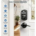 thumbnail image 5 of Veise Keyless Entry Door Lock with 2 Lever Handles, Fingerprint Door Lock, Digital Keypad Deadbolt, Easy Installation, Matte Black, 5 of 10
