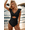 Black, variant on Women's One Piece Swimsuit Ruffle Cutout Bathing Suits Slimming Tummy Control V Neck Wrap Swimwear