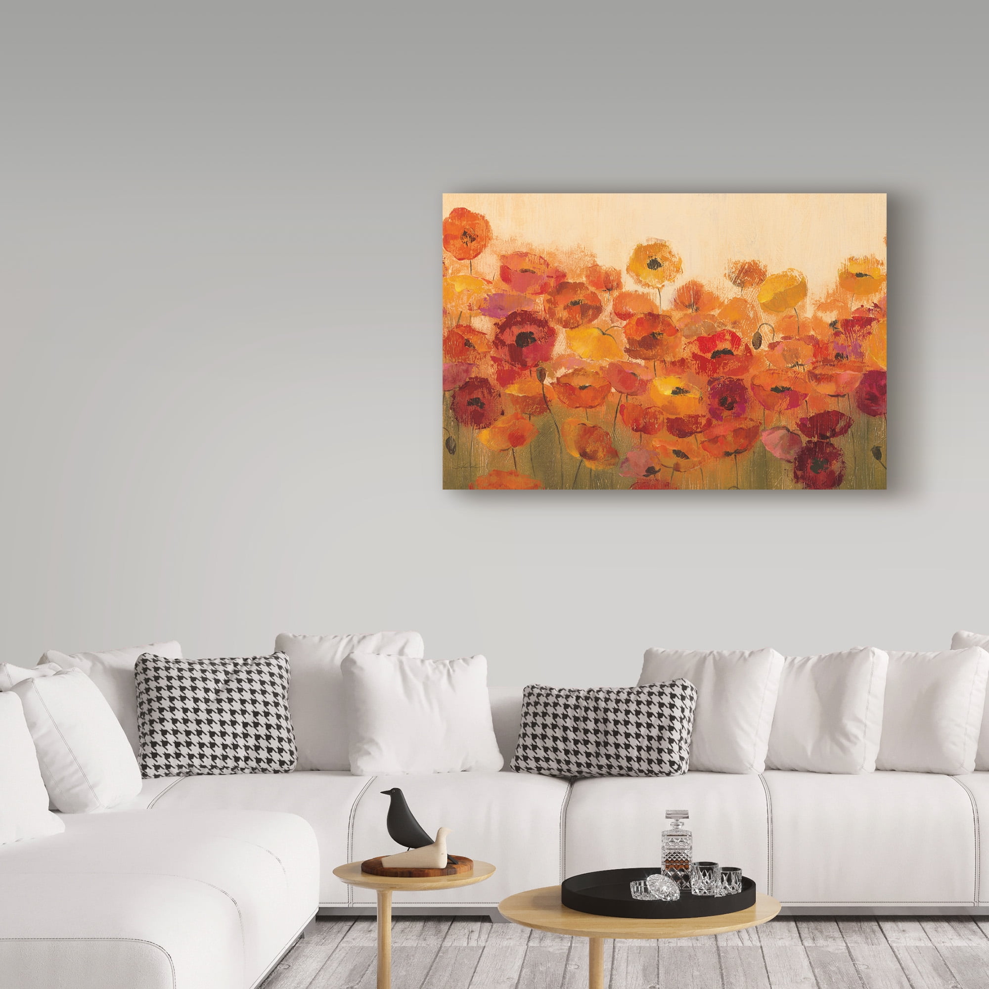Trademark Fine Art 'Summer Poppies' Canvas Art by Silvia Vassileva