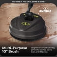 thumbnail image 4 of Cepillo portátil para hidrolavadora Sun Joe SPX-PCA10 de 25 cm, accesorio de limpieza multisuperficie para el hogar, equipo de limpieza profesional para jardín y garaje., 4 of 5
