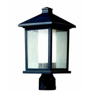 Z-Lite Mesa Outdoor 15.5-Inch 1-Light Post Mount Fixture, Oil Rubbed Bronze