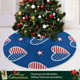 thumbnail image 6 of FMSHPON American Flag Tree Skirt Independence Day Xmas Christmas Tree Skirt Stand Mat for Holiday Party Decoration Indoor Outdoor 36 inches, 6 of 6