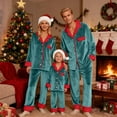 thumbnail image 4 of Matching Family Pajamas Fleece Pajamas Long Sleeve Button down Holiday Nightwear Top and Pajamas Pants Christmas Casual Wear Pajamas, 4 of 6