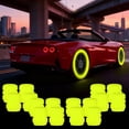 thumbnail image 5 of Glow in the Dark Tire Caps - Fluorescent Luminous ABS Air Covers for Cars Trucks SUV Motorcycle and Bike Wheels, 5 of 6