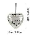 thumbnail image 3 of Kbndieu Silver Christmas Tree Balls Ornaments, 6pcs 2.36 Heart Shaped Mirror Disco Ball for Christmas Tree Decorations, Shatterproof Hanging Disco Balls for Cake Room Birthday Party Decoration, 3 of 6