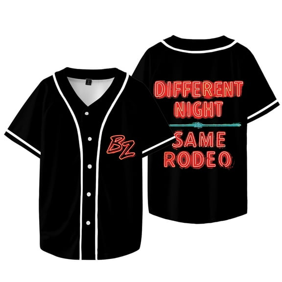 Bailey Zimmerman Different Night Same Rodeo Baseball Jacket Tee Women Men Short Sleeve T-Shirts