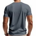 thumbnail image 3 of VSSSJ Mens Henley Shirts Short Sleeve Summer Casual V Neck Tee Shirts Regular Fit Fashion Sport Basic Tee Shirts Top Dark Gray M, 3 of 8
