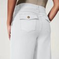 thumbnail image 6 of Juorvia Cropped Dress Pants Women Elastic Waist Pull on Business Casual Ankle Length Straight Slacks with Pockets, 6 of 7
