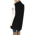 thumbnail image 5 of ABATAB Womens Sleeveless Sherpa Lined Vests with Pockets Shawl Neck Open Front Fleece Long Cardigan Jackets Fuzzy Warm Duster Outwear(X-Large,Black), 5 of 7