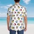 thumbnail image 3 of Lsque French Bulldog With Coffee Cup pattern Hawaiian Shirt for Men, Unisex Summer Beach Casual Short Sleeve Button Down Shirts-XX-Large, 3 of 9