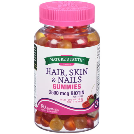 Nature's Truth® Hair, Skin & Nails 2500mcg Biotin Dietary Supplement Gummies 80 ct